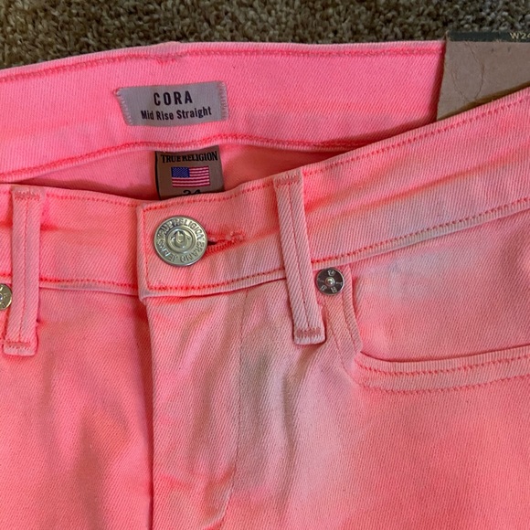 NWT True Religion crop straight leg jeans - Picture 4 of 7